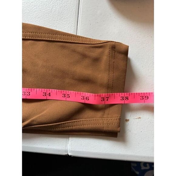 RACHEL ZOE women’s camel tan seamed ponte elastic waist pants - Picture 6 of 6